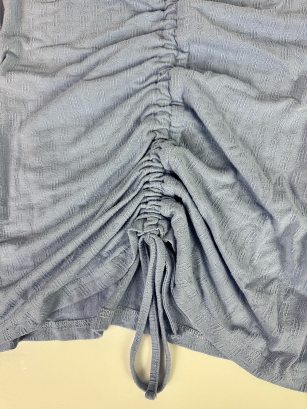 PatPat Light Blue Ruched Drawstring Short Sleeve Top - Picture 4 of 6
